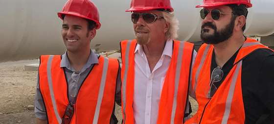 Richard Branson e ingegneri Hyperloop One